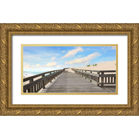 Beach Photography XI Gold Ornate Wood Framed Art Print with Double Matting by McLoughlin, James