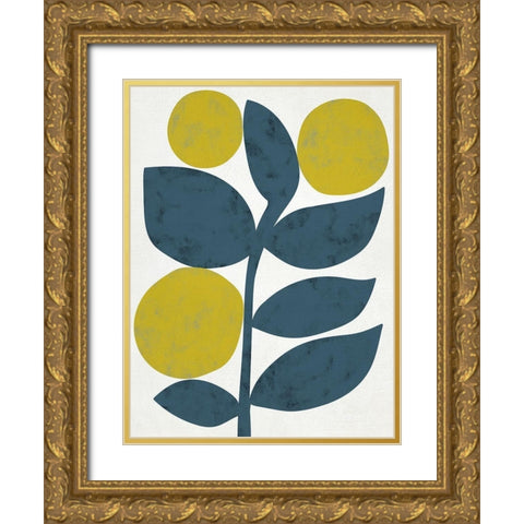 Branch I Gold Ornate Wood Framed Art Print with Double Matting by Zarris, Chariklia