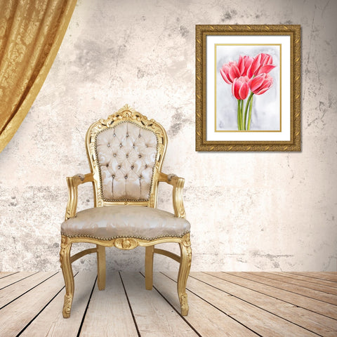 Tulip Tangle II Gold Ornate Wood Framed Art Print with Double Matting by Popp, Grace