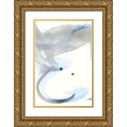 Pale Gestures I Gold Ornate Wood Framed Art Print with Double Matting by Stramel, Renee W.