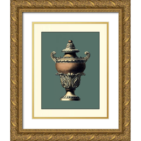 Classical Urn III Gold Ornate Wood Framed Art Print with Double Matting by Vision Studio