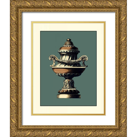 Classical Urn IV Gold Ornate Wood Framed Art Print with Double Matting by Vision Studio