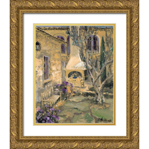 Scenic Italy VII Gold Ornate Wood Framed Art Print with Double Matting by Stevens, Allayn