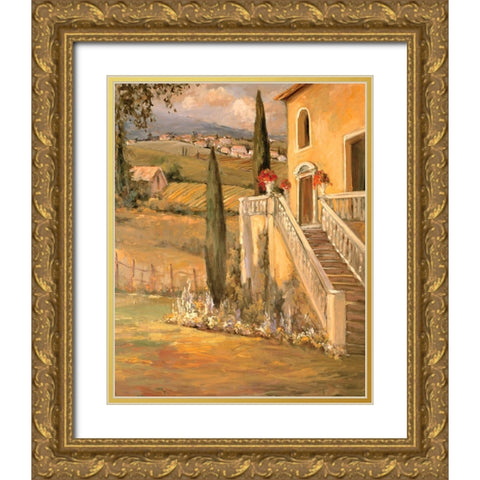 Scenic Italy IX Gold Ornate Wood Framed Art Print with Double Matting by Stevens, Allayn