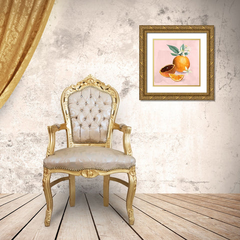 Orange Blossom I Gold Ornate Wood Framed Art Print with Double Matting by Popp, Grace