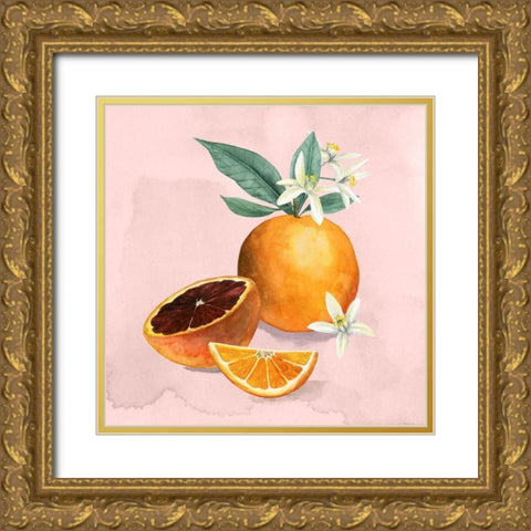 Orange Blossom I Gold Ornate Wood Framed Art Print with Double Matting by Popp, Grace