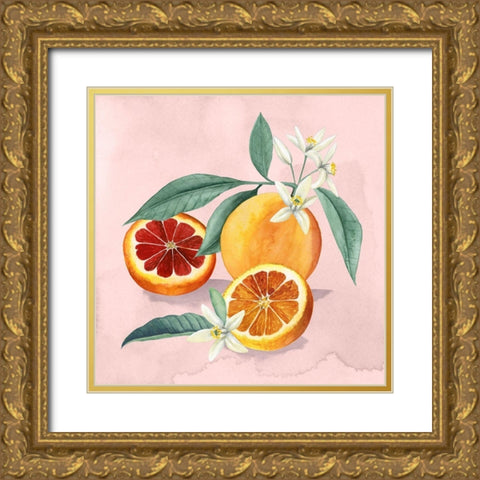 Orange Blossom II Gold Ornate Wood Framed Art Print with Double Matting by Popp, Grace