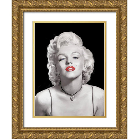 Look of Love Blue Eyes Gold Ornate Wood Framed Art Print with Double Matting by Michaels, Jerry