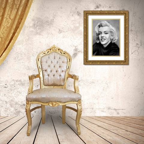 Smile Gold Ornate Wood Framed Art Print with Double Matting by Michaels, Jerry