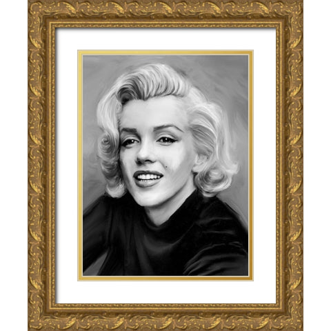 Smile Gold Ornate Wood Framed Art Print with Double Matting by Michaels, Jerry