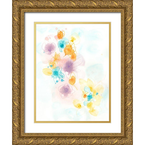 Jubilee IV Gold Ornate Wood Framed Art Print with Double Matting by Vess, June Erica