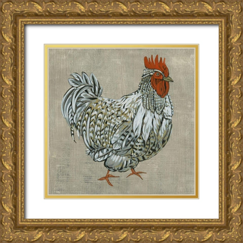 Roost I Gold Ornate Wood Framed Art Print with Double Matting by Zarris, Chariklia