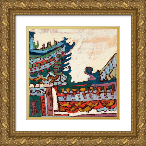 Chinatown X Gold Ornate Wood Framed Art Print with Double Matting by Ferrell, Erin McGee