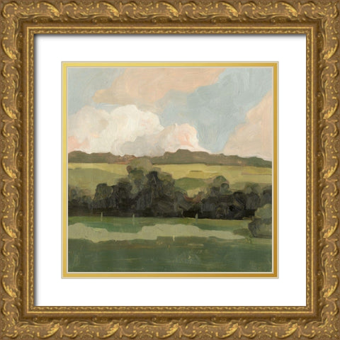 Ochre Evening II Gold Ornate Wood Framed Art Print with Double Matting by Scarvey, Emma