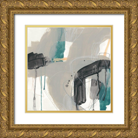 Carioca I Gold Ornate Wood Framed Art Print with Double Matting by Vess, June Erica