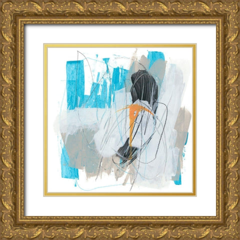 Symphony in Riffs III Gold Ornate Wood Framed Art Print with Double Matting by Vess, June Erica