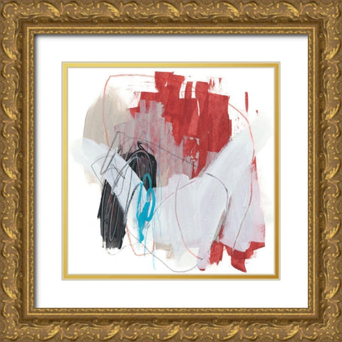 Symphony in Riffs V Gold Ornate Wood Framed Art Print with Double Matting by Vess, June Erica