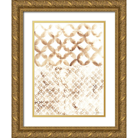 Sepia Madras IV Gold Ornate Wood Framed Art Print with Double Matting by Lam, Vanna