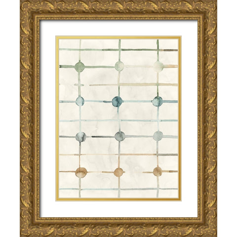 Simple Connections I Gold Ornate Wood Framed Art Print with Double Matting by Popp, Grace