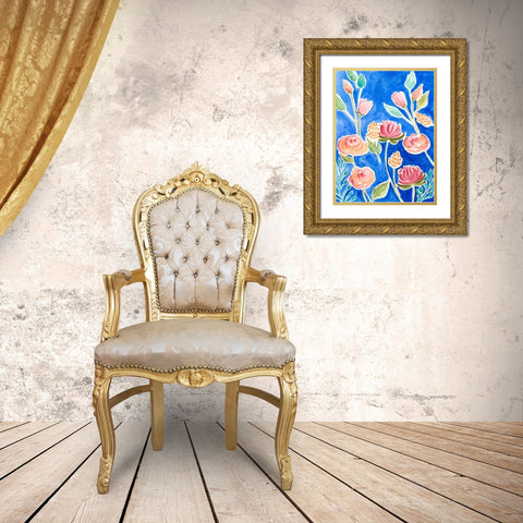 Colorful Array II Gold Ornate Wood Framed Art Print with Double Matting by Moore, Regina