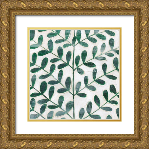 Emerald Palm II Gold Ornate Wood Framed Art Print with Double Matting by Popp, Grace