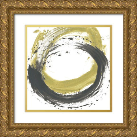 Circular Reaction III Gold Ornate Wood Framed Art Print with Double Matting by Vess, June Erica