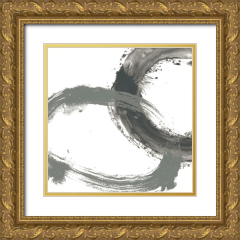 Circular Reaction IV Gold Ornate Wood Framed Art Print with Double Matting by Vess, June Erica