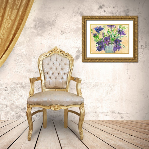 Floral Wild Thing I Gold Ornate Wood Framed Art Print with Double Matting by Dixon, Samuel