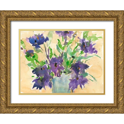 Floral Wild Thing I Gold Ornate Wood Framed Art Print with Double Matting by Dixon, Samuel