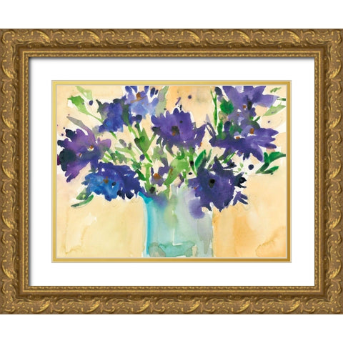 Floral Wild Thing II Gold Ornate Wood Framed Art Print with Double Matting by Dixon, Samuel