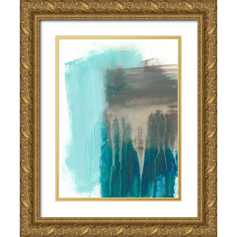 Serenity Falls I Gold Ornate Wood Framed Art Print with Double Matting by Goldberger, Jennifer