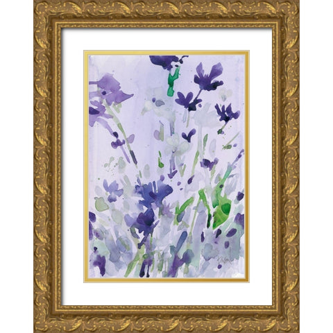 Violet Garden Moment II Gold Ornate Wood Framed Art Print with Double Matting by Dixon, Samuel