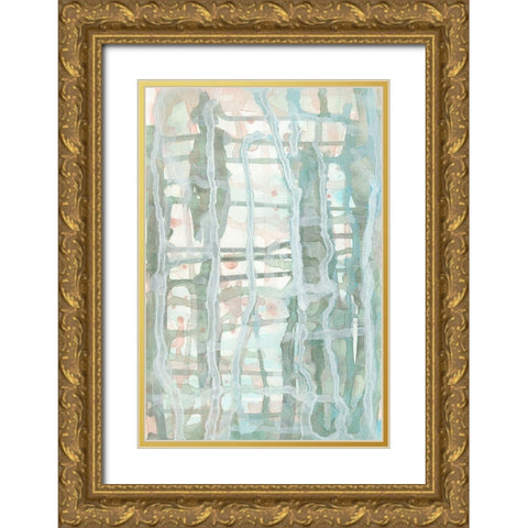 Lattice Memory II Gold Ornate Wood Framed Art Print with Double Matting by Stramel, Renee W.