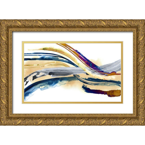 Soundwaves I Gold Ornate Wood Framed Art Print with Double Matting by Popp, Grace