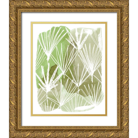 Patch Palms I Gold Ornate Wood Framed Art Print with Double Matting by Popp, Grace