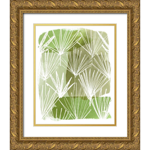 Patch Palms II Gold Ornate Wood Framed Art Print with Double Matting by Popp, Grace