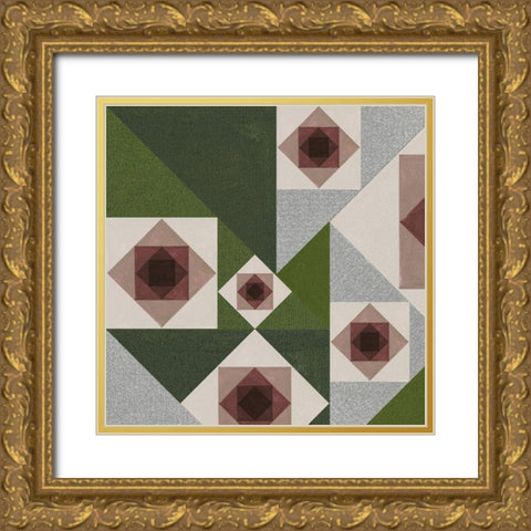 Garden Preview I Gold Ornate Wood Framed Art Print with Double Matting by Wang, Melissa