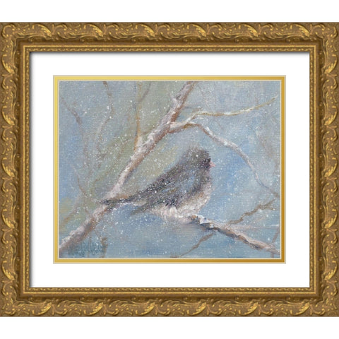 Chance of Snow II Gold Ornate Wood Framed Art Print with Double Matting by Wendling, Marilyn