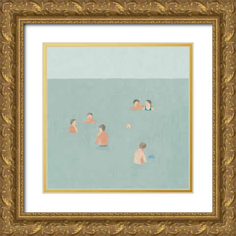 The Swimmers II Gold Ornate Wood Framed Art Print with Double Matting by Scarvey, Emma