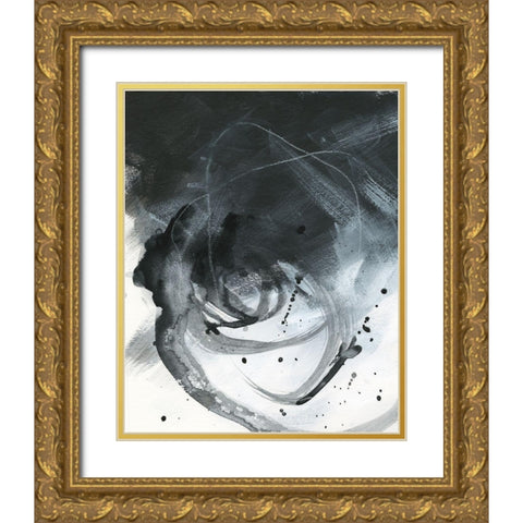 Broken Abstract II Gold Ornate Wood Framed Art Print with Double Matting by Parker, Jennifer Paxton