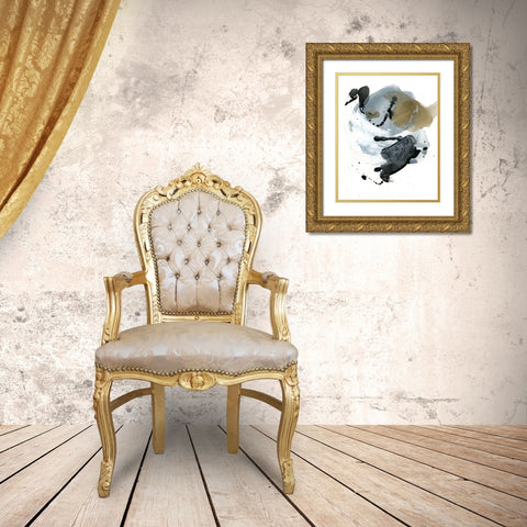 Raku Abstract I Gold Ornate Wood Framed Art Print with Double Matting by Parker, Jennifer Paxton