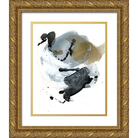 Raku Abstract I Gold Ornate Wood Framed Art Print with Double Matting by Parker, Jennifer Paxton