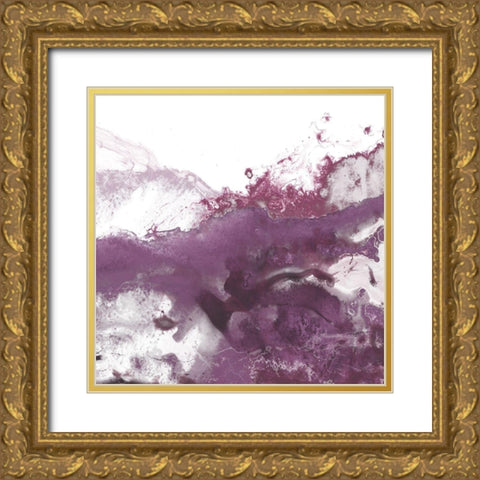 Orchid Wave IV Gold Ornate Wood Framed Art Print with Double Matting by Vess, June Erica