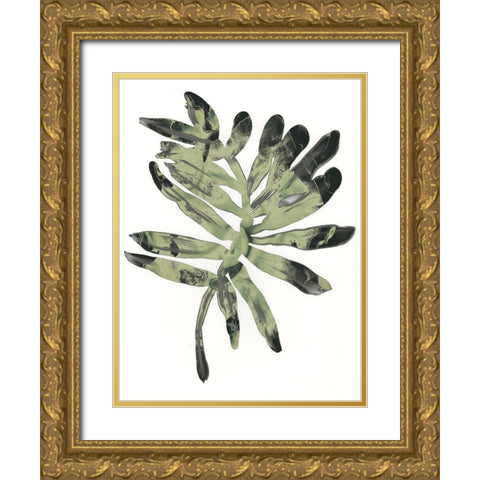 Foliage Fossil V Gold Ornate Wood Framed Art Print with Double Matting by Vess, June Erica