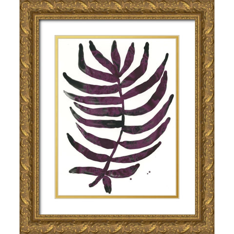 Foliage Fossil VI Gold Ornate Wood Framed Art Print with Double Matting by Vess, June Erica