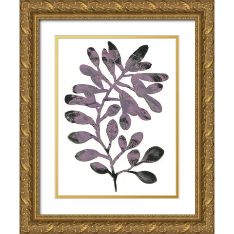 Foliage Fossil VIII Gold Ornate Wood Framed Art Print with Double Matting by Vess, June Erica
