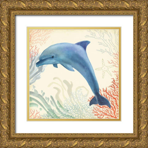 Underwater Whimsy II Gold Ornate Wood Framed Art Print with Double Matting by Borges, Victoria