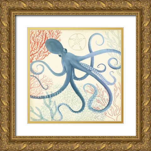 Underwater Whimsy III Gold Ornate Wood Framed Art Print with Double Matting by Borges, Victoria