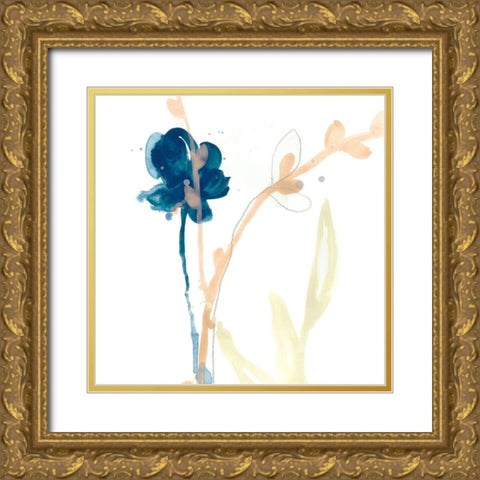 Botany Gesture V Gold Ornate Wood Framed Art Print with Double Matting by Vess, June Erica