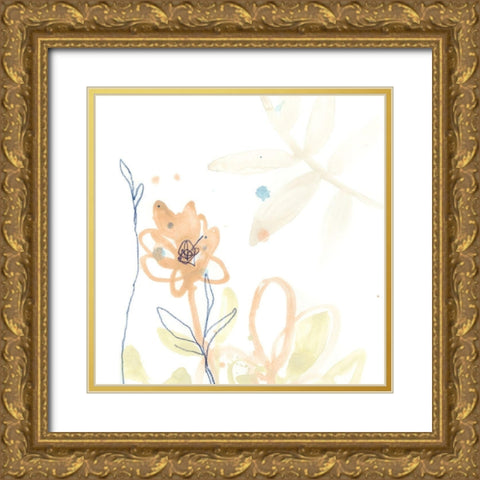 Botany Gesture VI Gold Ornate Wood Framed Art Print with Double Matting by Vess, June Erica